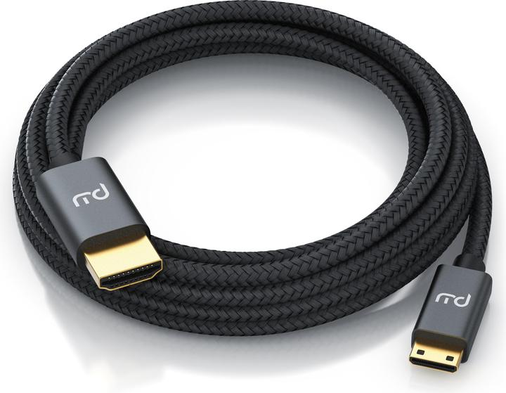 Actual product image Primewire Mini HDMI to HDMI cable, Type C to Type A, 4K miniHDMI adapter cable 3840 x 2160 @ 60 Hz, HDR, ARC (5 m, HDMI)