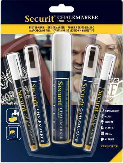 Image du produit Securit Marqueur à craie liquide (Multicolore, 15 mm, 5 x)