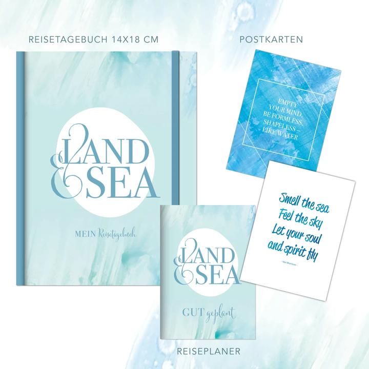 Produktbild Reisetagebuch zum selber Schreiben inkl. Postkarten, Sammeltasche und herausnehmbaren Reiseplan (Deutsch, Lisa Wirth, 2019)