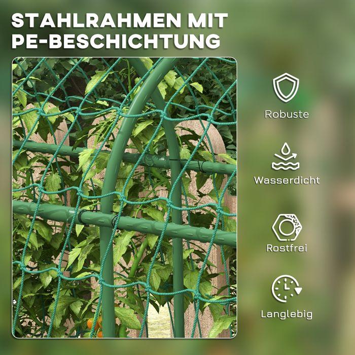 Actual product image Swisshandel24 Trellis, adjustable trellis, with net, for garden, balcony, steel, green, 43 x 182 x 183 cm (182 cm, 43 cm)