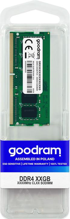 Image du produit Goodram GR3200S464L22S/16G Module mémoire 16 Go 1 x 16 Go DDR4 3200 MHz (1 x 16GB, 3200 MHz, RAM DDR4, SO-DIMM)
