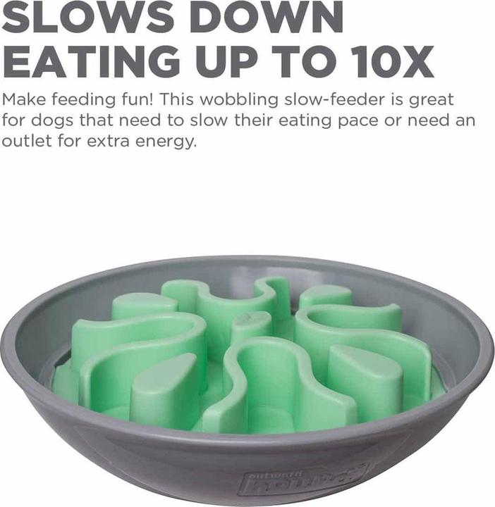 Actual product image Outward Hound Fun Feedeer Wobble Slow Bowl Mint 23X8Cm - (645.5564) (0.59 l)