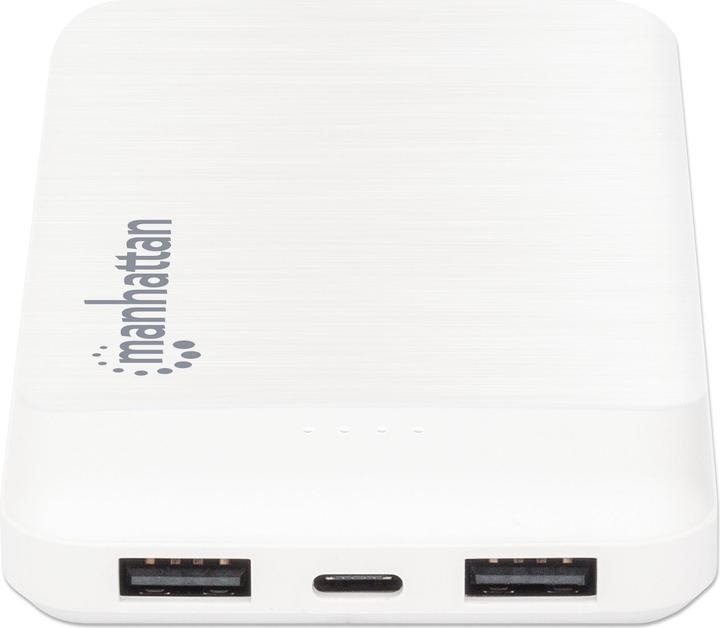 Produktbild Manhattan Powerbank 10000 mAh Weiss (10000 mAh, 5 W, 37 Wh)