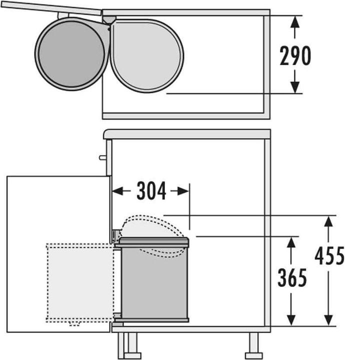 Image du produit Hailo Poubelle de cuisine (15 l)