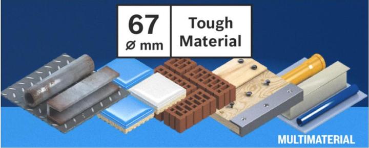 Immagine prodotto Bosch Professional Zubehör Sega a tazza EXPERT Tough Material, 67 x 60 mm (67 millimetri)