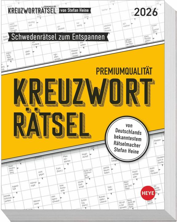 Produktbild Stefan Heine Kreuzworträtsel Tagesabreisskalender 2026 (Harter Einband, Deutsch)