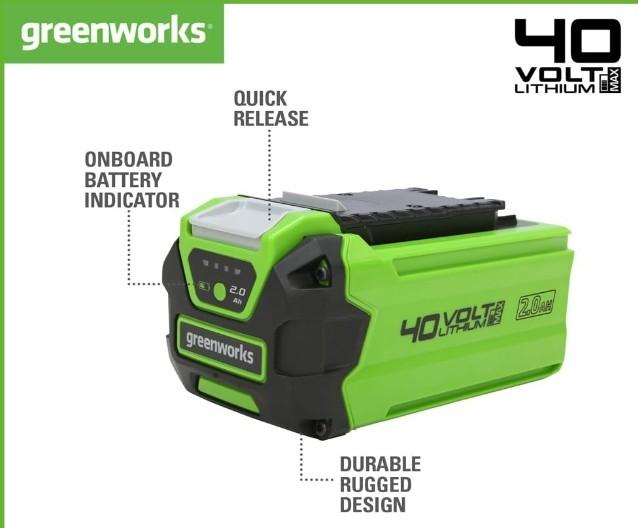 Actual product image Greenworks Battery (40 V)