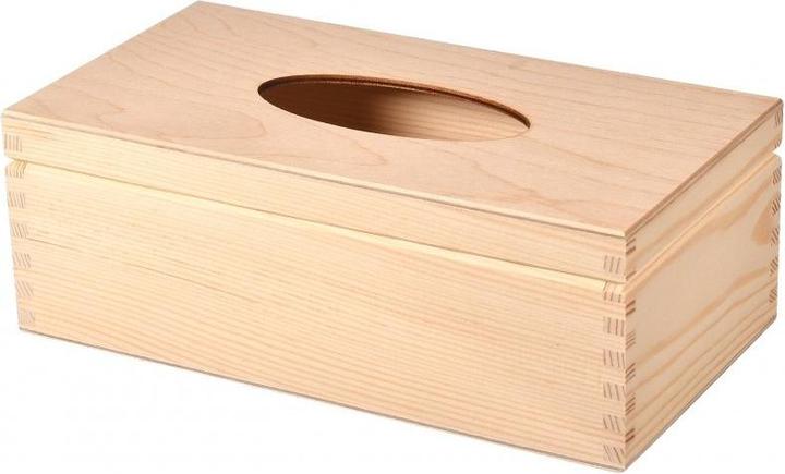 Actual product image Holzecke Handkerchief Box From Wood Nature (25.5 x 13.5 x 9 cm)