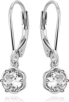 Beneto Flattering silver earrings with clear zirconia AGUC3340-W