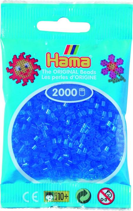 Produktbild Hama mini perler 2000stk transp. blå