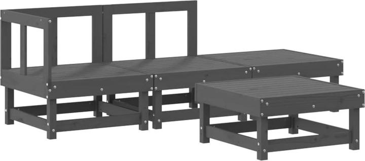 Produktbild VidaXL 4-tlg. Garten-Lounge-Set Weiss Massivholz Kiefer,Farbe