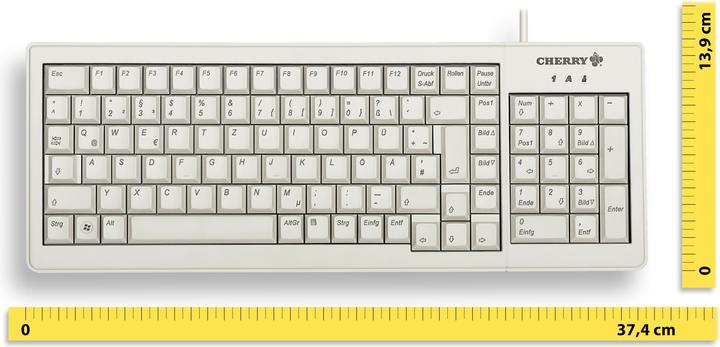 Produktbild CHERRY XS Complete Keyboard USB grey corded (US) US-Englisch mit EURO Symbol (US, Kabelgebunden)