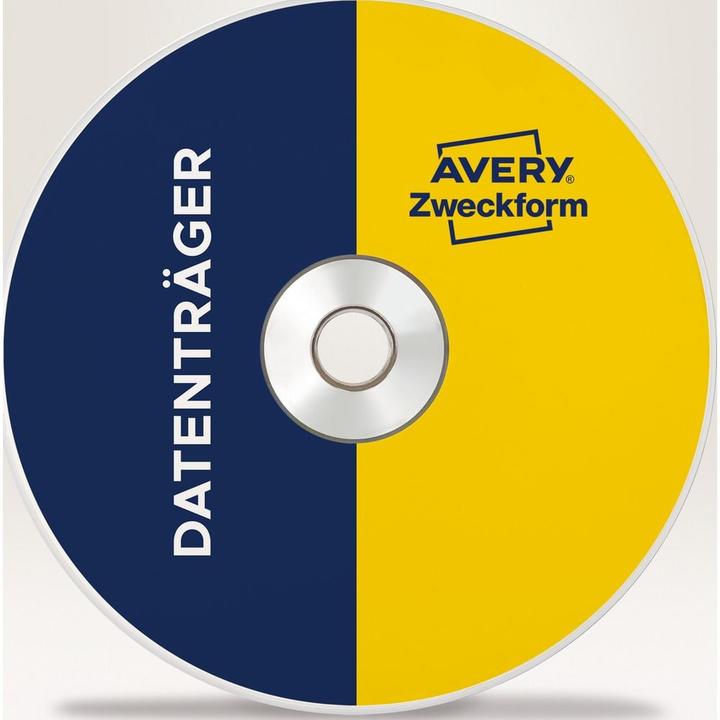 Produktbild Avery CD-Etiketten L6043-100 Ø 117 mm, Klebehaftung: Permanent