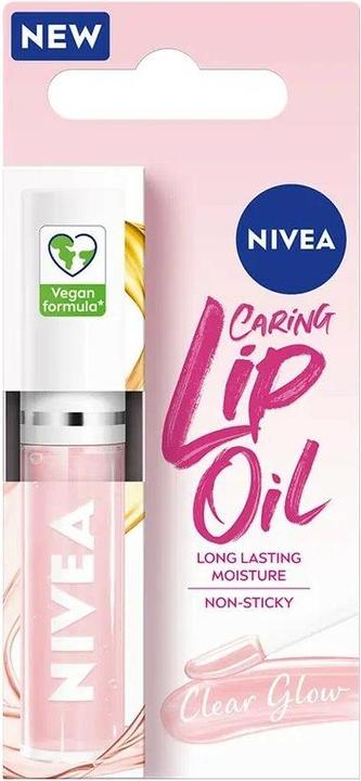 Actual product image NIVEA Caring Lip Oil Clear Glow 5.5 Ml (Oil, 5.50 ml)