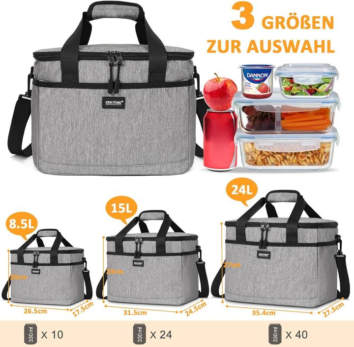 Immagine prodotto Caliyo Faltbare Kühltasche mit Reissverschluss (15 l)