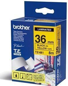 Actual product image Brother Tze-661 (3.60 cm, Black, Yellow)