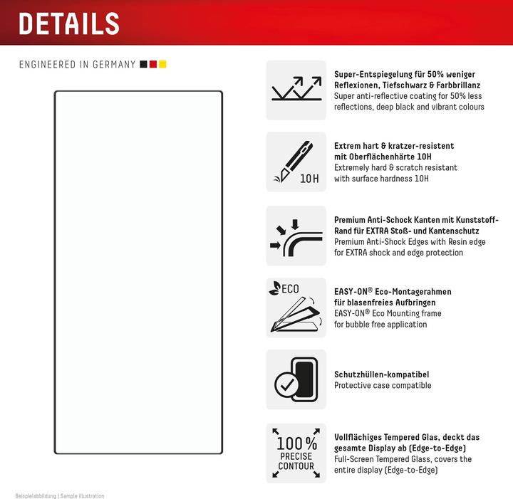 Nutritional values and ingredients Displex Premium Glass, Full Cover Anti-Reflex Panzerglas (1 Piece, Samsung Galaxy S24 Ultra)