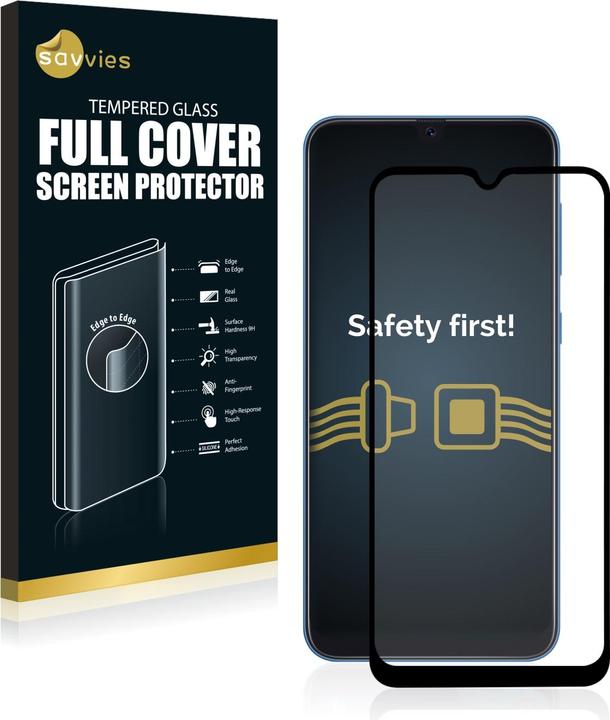 Actual product image Savvies Full-screen armoured glass screen protector (1 Piece, Samsung Galaxy A50)