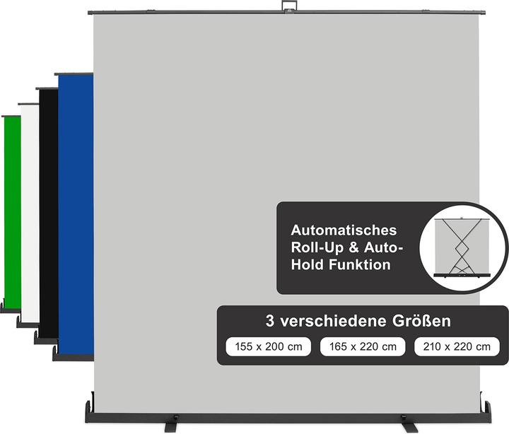 Walimex pro Roll-up Panel Hintergrund grau 210x220 (210 cm, 226 cm)