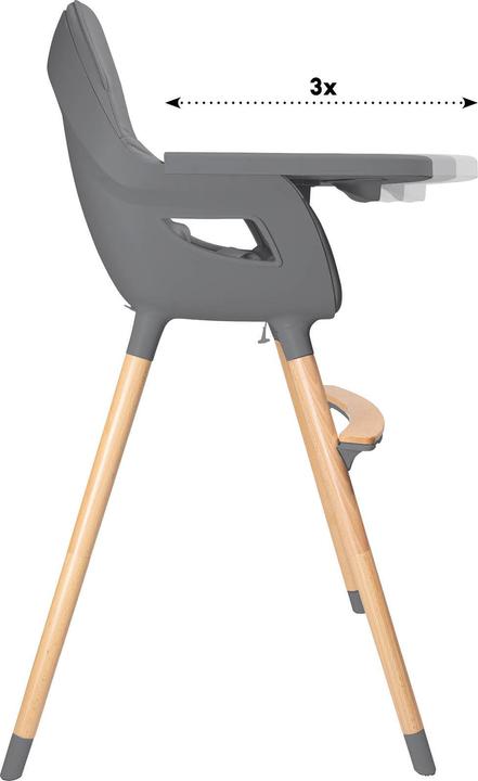 Produktbild BabyGo Hochstuhl Skandi grau (Hochstuhl)