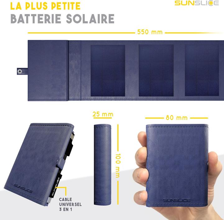 Image du produit Sunslice Chargeur solaire photonique portable 4W (4000 mAh, 4 W, 20 Wh)