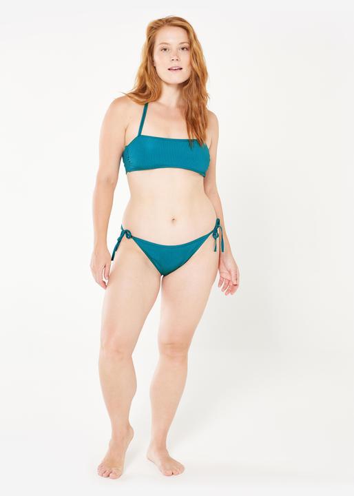 Image du produit Olaian Bas de maillot culotte nouée surf texturé Femme - Sofy folk petrol bleue (40, 42)