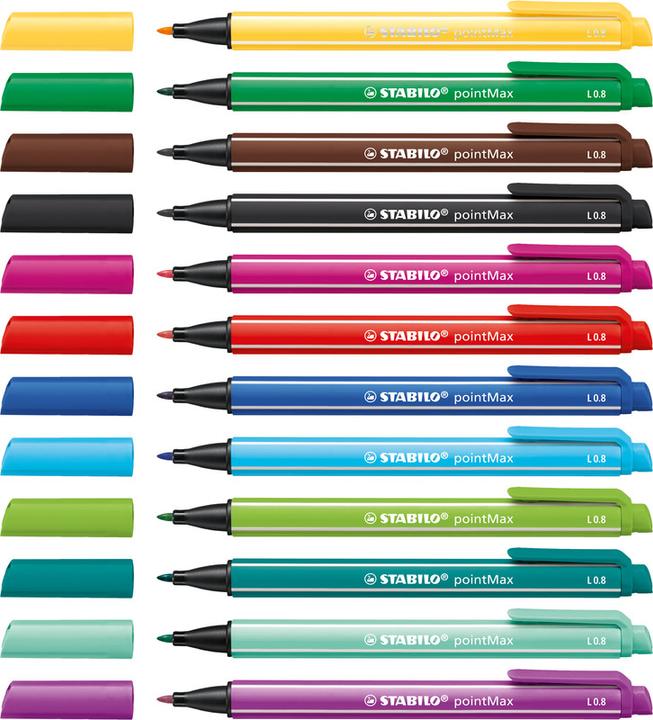 Produktbild STABILO pointMax Filzschreiber (Multicolor, 12 x)