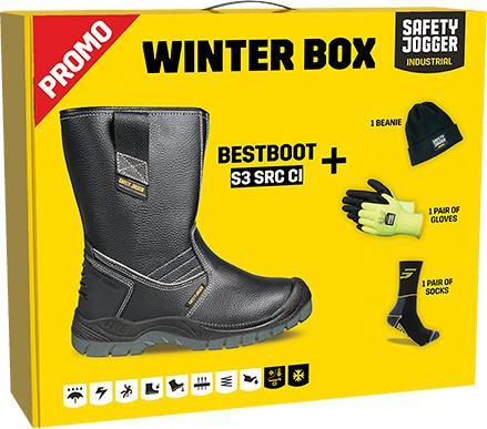Produktbild Safety Jogger SI9700440 Winterbox Bestboot Sicherheitsschuh, Mütze, Handschuhe und Socken (S3, 44)