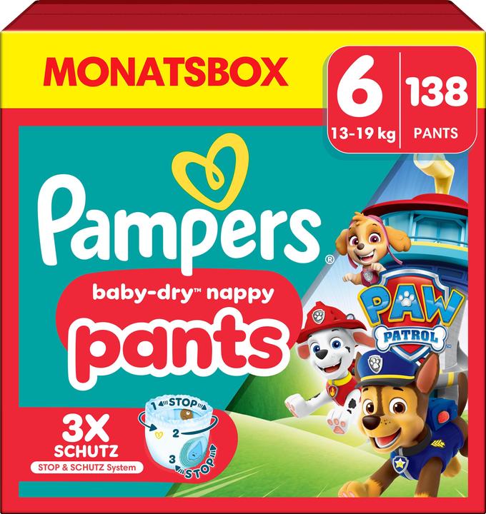 Pampers Baby-Dry Pants Paw Patrol (Gr. 6, Monatsbox, 138 Stück)