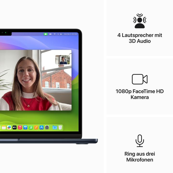 Produktbild Apple MacBook Air – 2024 (13.60", M3, 16 GB, 256 GB, DE)