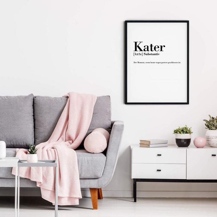Produktbild Trenddeko Grammatik - Kater (40 x 30 cm)