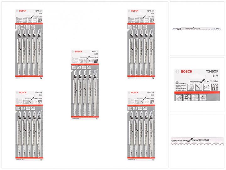 Produktbild Bosch Professional Zubehör PRO Multi Material thick and thin T345XF Stichsägeblatt, 132 mm, 25-tlg.