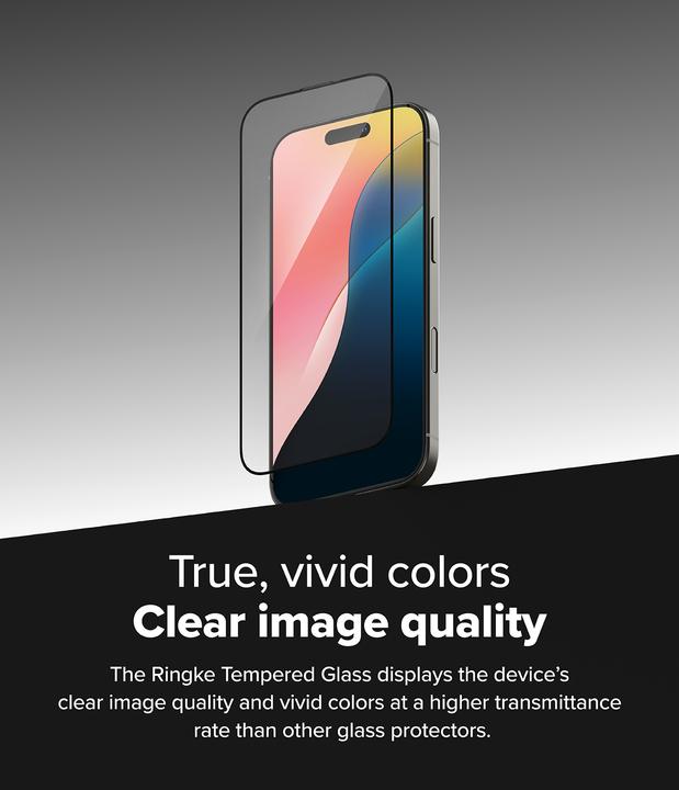 Immagine prodotto Ringke Pellicola protettiva per iPhone 16 Pro EASY SLIDE TEMPERED GLASS Confezione da 2 pezzi, con dima di (2 Pezzo/i, Apple iPhone 16 Pro)