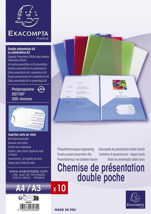 Produktbild Exacompta Präsentationsmappe (A3, 10 x)