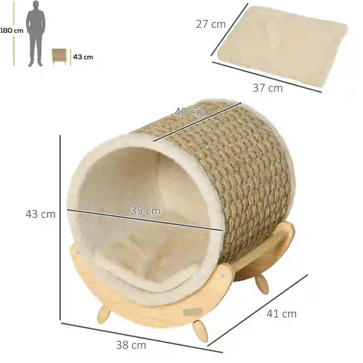 Actual product image PawHut Cat house with cushion (Cat)