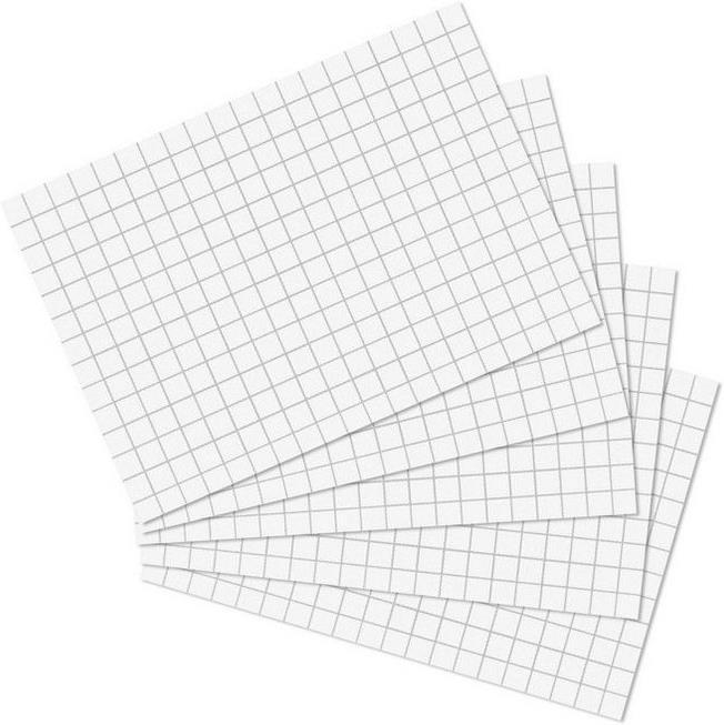 Produktbild Biella Karteikarten kariert A7 (A7, 200 g/m², 100 x)