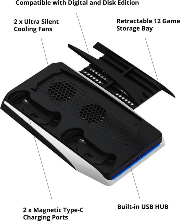 Actual product image Deltalabs Cooling Charging Stand (PS5)