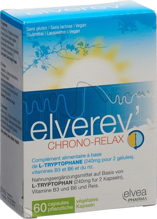Produktbild Elvea Pharma Elverev Chrono-Relax (60 Stück, Kapseln, 48 g)