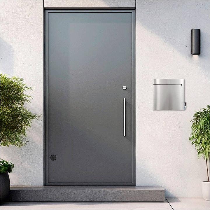 Actual product image SafePost 810 Design letterbox stainless steel