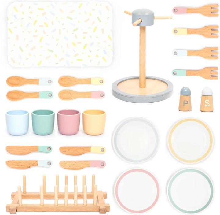 UMU Set de vaisselle en bois