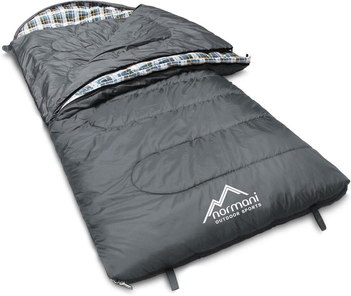 Normani 4-in-1 sleeping bag "Antarctica" (zip on the right) Grey (220 cm)