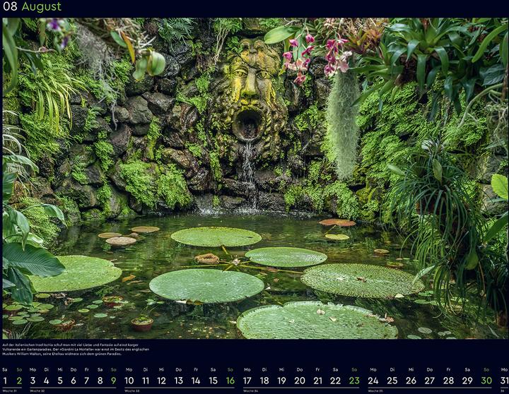 Image du produit Die schönsten Gärten der Welt - Wandkalender 2026 (60 x 45 cm, Couverture rigide, Allemand)