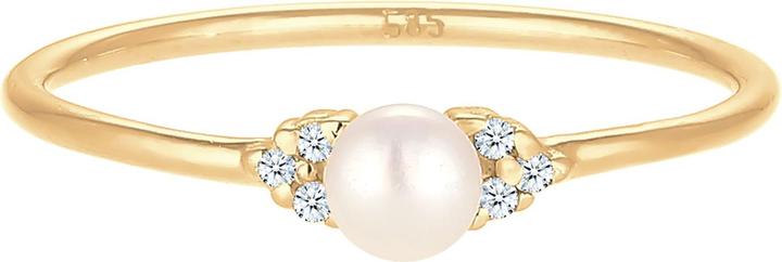 Image du produit Elli DIAMONDS Bague de fiançailles Perle Diamant (0.03 ct.) 585 Or jaune (54, Or 585/14 K)
