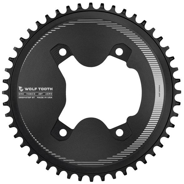 Actual product image Wolf Tooth 110 BCD Asymmetric 4-arm chainring Shimano GRX for HG+ 12-speed chain (50)
