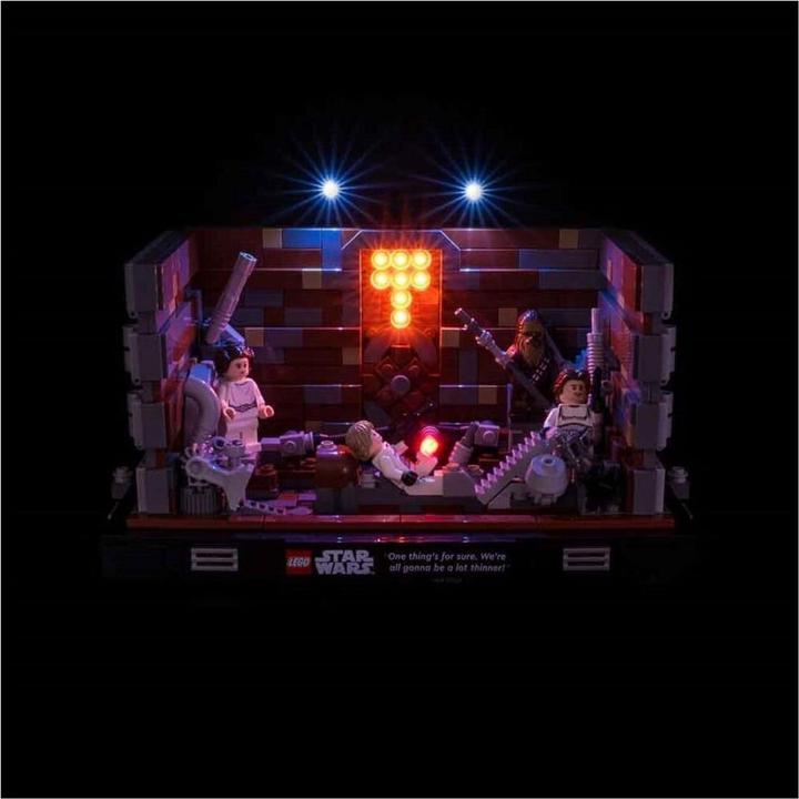 Actual product image Light my bricks LED light set for LEGO Star Wars Death Star trash compactor - diorama