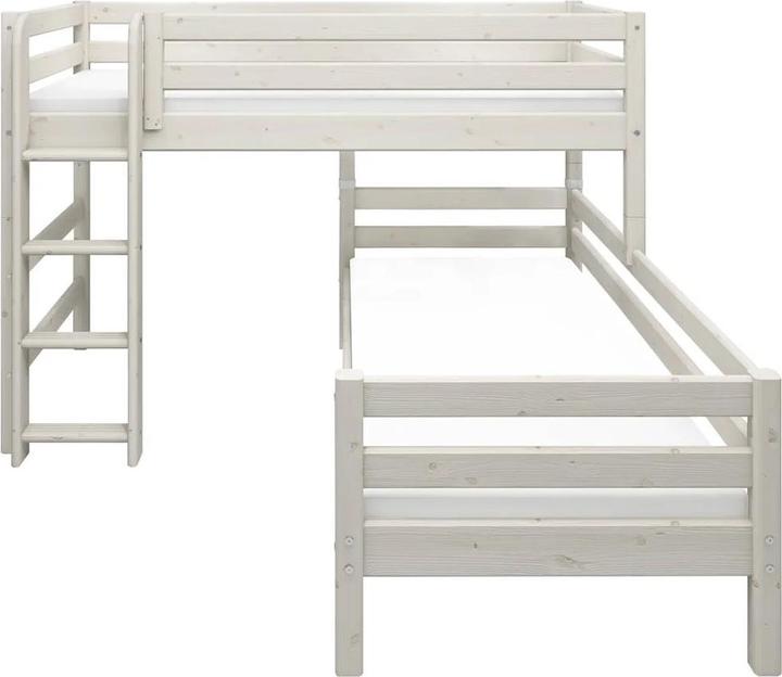 Actual product image Flexa Medium height combi bed Classic with straight ladder (90 x 200 cm)