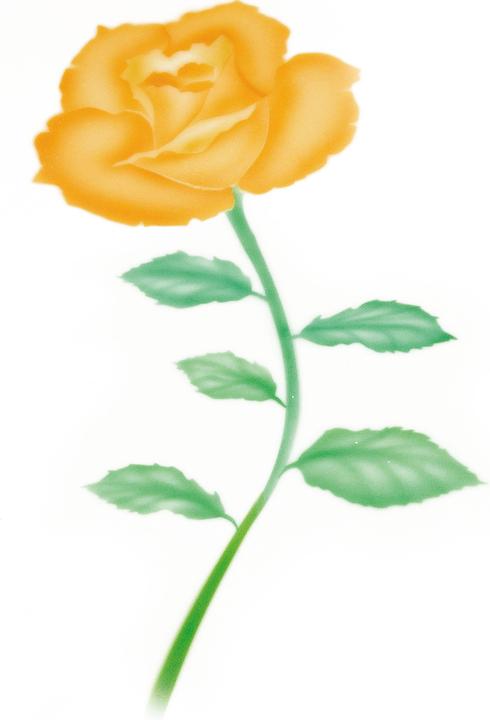 Actual product image Martellato Airbrush stencil rose open