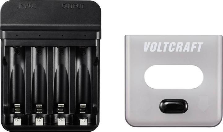 Image du produit Voltcraft VC-BC4-PB1 Chargeur et banque d'énergie 2en1 (1 pcs, Piles rechargeables + chargeur)