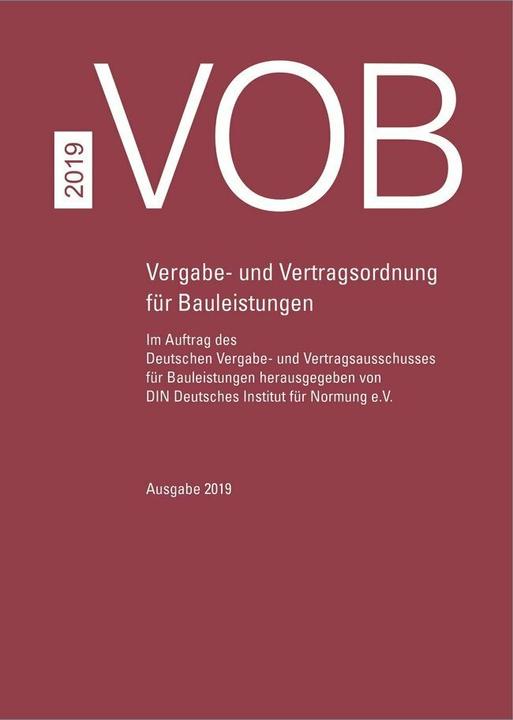 Produktbild VOB Gesamtausgabe 2019 (Deutsch, Dva, DIN e.V., 2019)