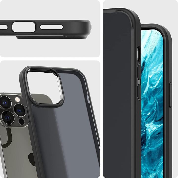 Actual product image Spigen ULTRA HYBRID IPHONE 13 PRO MAX MATTE FROST Black (Apple iPhone 13 Pro Max)